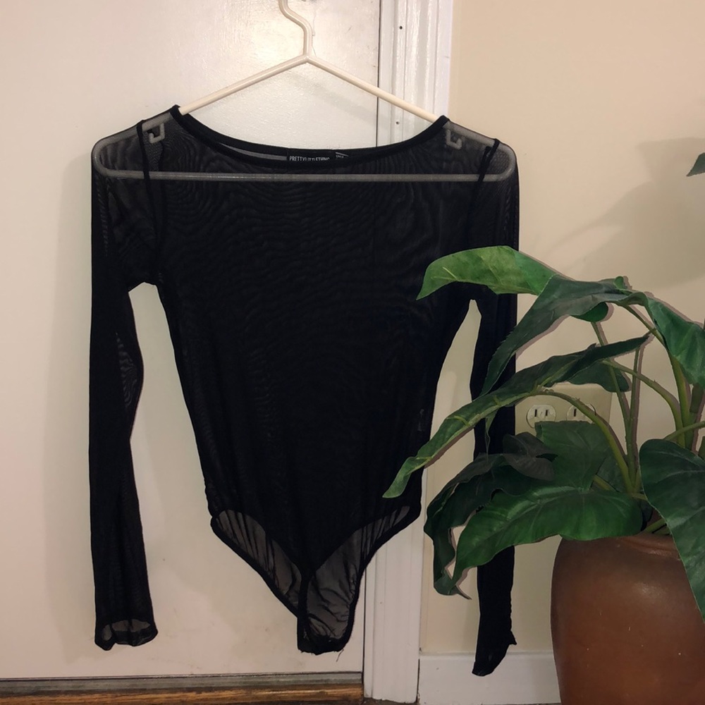 Pretty little thing black shear bodysuit